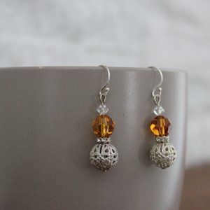 Swarovski bead earrings